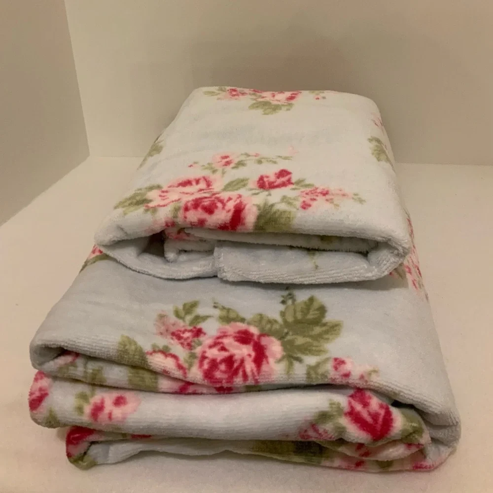 Floral Bath Sheet with Hand Towel